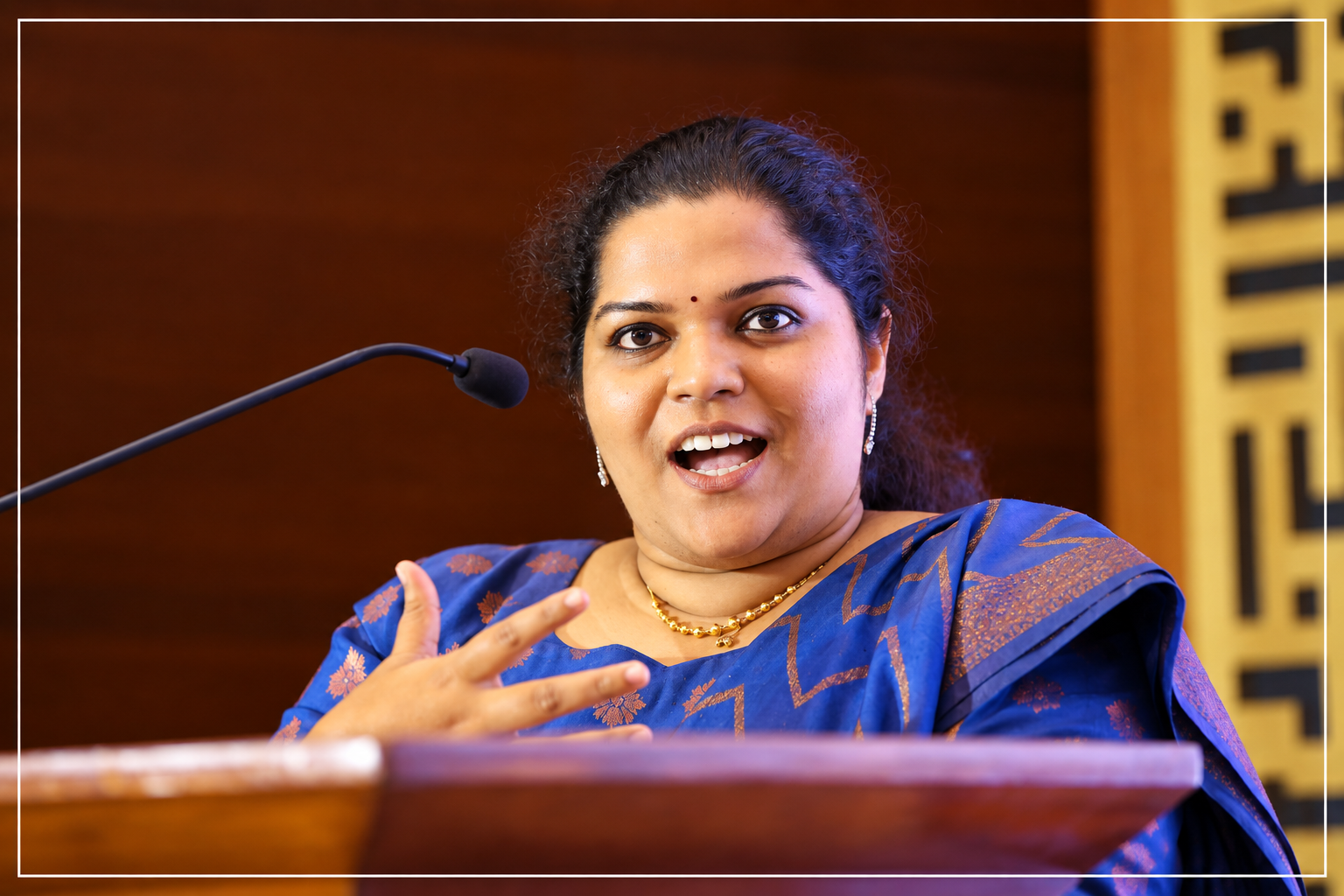 Greshma Pious Raju speaking